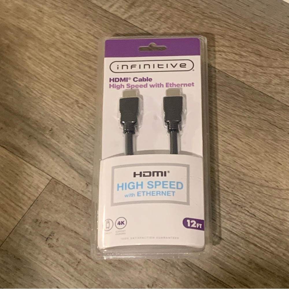 Infinitive HDMI Cable High Speed w/ Ethernet 12 Foot NIB NEW NWT
Smoke Free Home - Picture 2 of 10